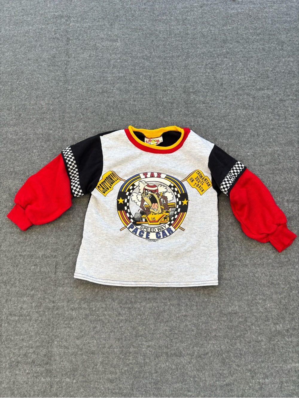 Vtg 1993 kids Looney Tunes Tasmanian Devil long sleeve shirt size 5